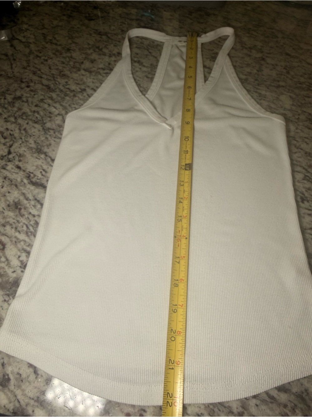 ♡ Joah Brown V Neck Racerback Tank White FlexRib - Picture 11 of 14